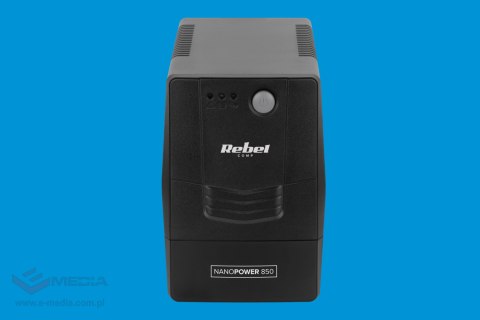 Zasilacz awaryjny komputerowy UPS REBEL model Nanopower 850 ( offline, 850VA / 480W , 230 V , 50Hz )