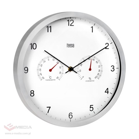 Zegar ścienny 30 cm z termometrem i hydrometrem