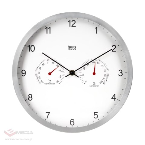 Zegar ścienny 30 cm z termometrem i hydrometrem
