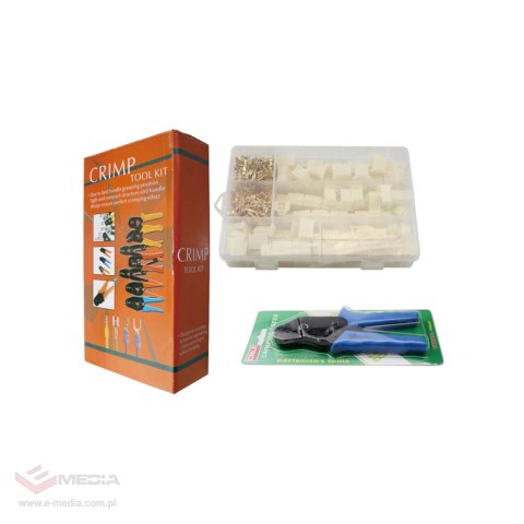 Zestaw łaczników przewodowych + zaciskarka E6016