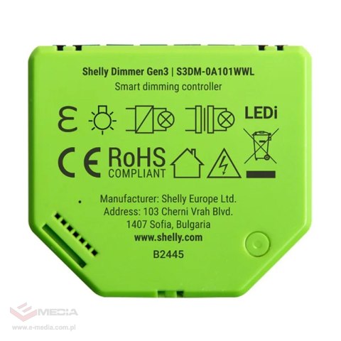 Ściemniacz Wi-Fi SHELLY Dimmer Gen3
