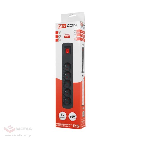 Listwa zasilająca R-5 5m czarny Armac