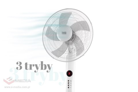 Wentylator stojący Teesa sterowany pilotem (biały)