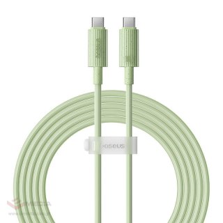 Kabel szybko ładujący Baseus USB-C do USB-C Habitat Series 100W, 2m (zielony)