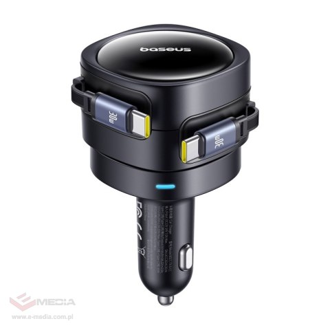 Ładowarka samochodowa BASEUS Enjoyment Max 60W 2xUSB-C (czarna)