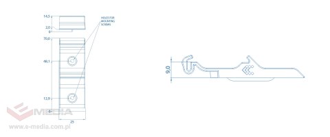 UCHWYT MONTAŻOWY PR5MEC11 DIN TS-35 Teltonika
