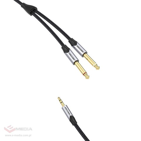 Kabel audio mini jack 3.5mm do 2x jack 6.35mm męski Vention BARHK 8m