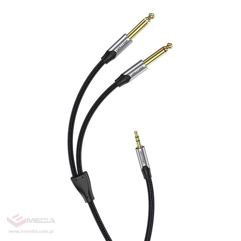 Kabel audio mini jack 3.5mm do 2x jack 6.35mm męski Vention BARHL 10m