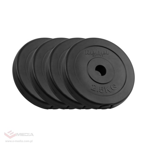 Obciążenie bitumiczne zestaw 4x2.5kg, otwór 31mm, talerz klasyczny, REBEL ACTIVE