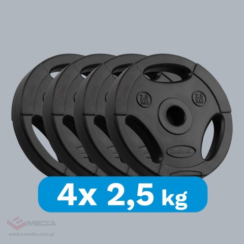 Obciążenie bitumiczne zestaw 4x2.5kg, otwór 31mm, talerz z uchwytami, REBEL ACTIVE