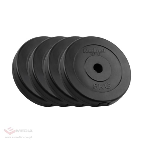 Obciążenie bitumiczne zestaw 4x5kg, otwór 31mm, talerz klasyczny, REBEL ACTIVE