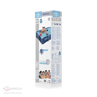 Basen Stelażowy Steel Pro 300x201x66 Prostokątny BESTWAY