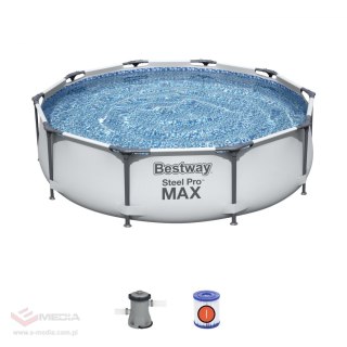 Basen Stelażowy Steel Pro MAX 305x76 Okrągły 10FT BESTWAY 3w1