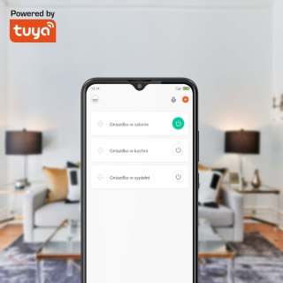 Gniazdo WiFi Kruger&Matz Connect P4 Czarne Tuya