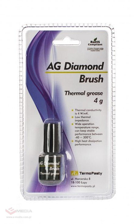 Pasta termoprzewodząca Diamond Brush 4g AG AGT-123