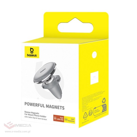 Uchwyt samochodowy Baseus C40141201S13-00 magnetyczny na kratkę nawiewu - srebrny
