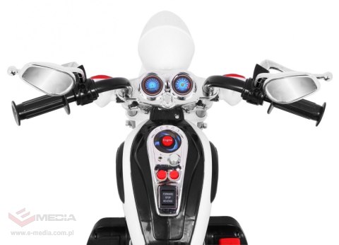 Motorek Chopper NightBike Biały
