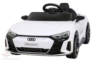 Audi RS E-Tron GT na akumulator Biały + Pilot + Napęd 4x4 + Radio MP3 + LED + EVA