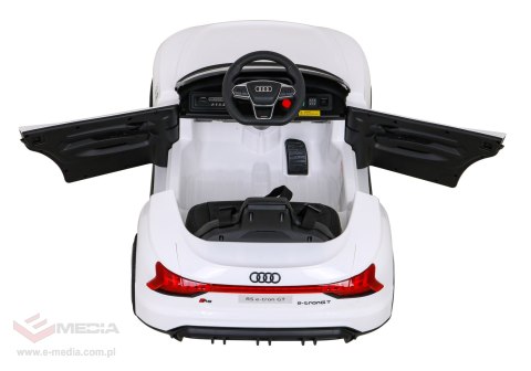 Audi RS E-Tron GT na akumulator Biały + Pilot + Napęd 4x4 + Radio MP3 + LED + EVA