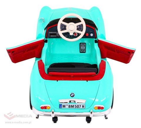 Autko BMW 507 Retro elektryczne dla dzieci Zielony