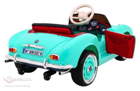 Autko BMW 507 Retro elektryczne dla dzieci Zielony