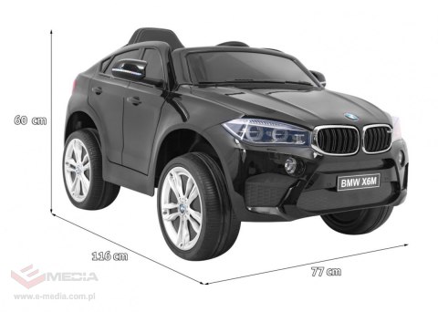BMW X6M Elektryczne Autko dla dzieci - Czarny SUV + Pilot