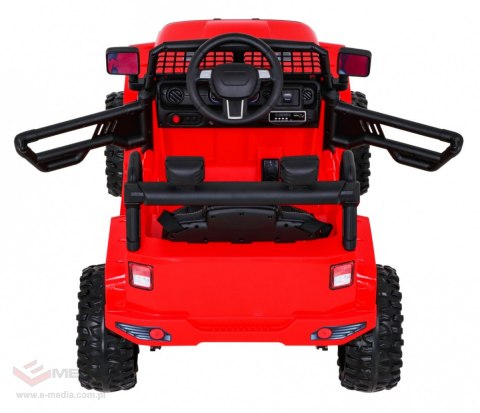 Autko Jeep Dark Night na akumulator dla dzieci Czerwony + Wolny Start + EVA + Audio LED