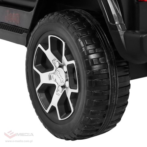 Jeep Wrangler Rubicon na akumulator dla dzieci Czarny + Pilot + Radio MP3 LED + Koła EVA
