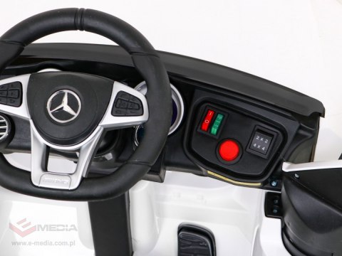 Mercedes Benz GLC63S dla dzieci, Biały SUV + Pilot + Napęd 4x4