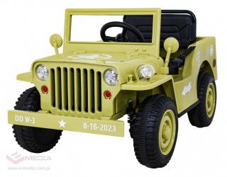 Autko Wojskowe Retro dla dzieci Beżowy + Napęd 4x4