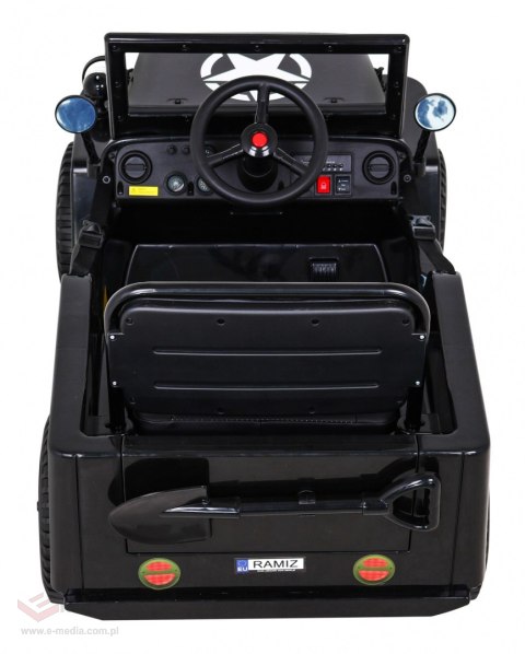 Autko Wojskowe Retro dla dzieci Czarny + Napęd 4x4