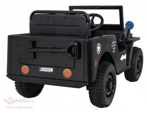 Autko Wojskowe Retro dla dzieci Czarny + Napęd 4x4