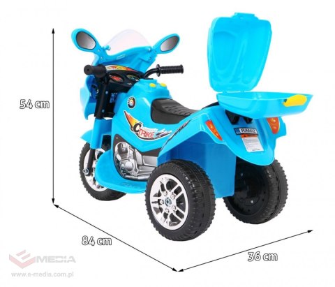 Motorek Trójkołowy BJX-088 elektryczny dla najmłodszych Niebieski + Dźwięki + Światła