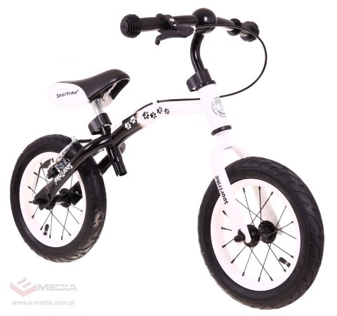 Rowerek biegowy dla dzieci Boomerang SporTrike Biały Nauki jazdy + Zmienny układ ramy