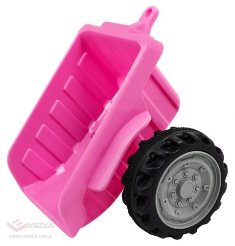 Traktor z Przyczepą Różowy