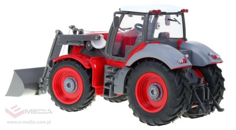 Traktor z koparką i przyczepą dla dzieci 3+ Zdalnie sterowany + Ruchome elementy Czerwono-zielony