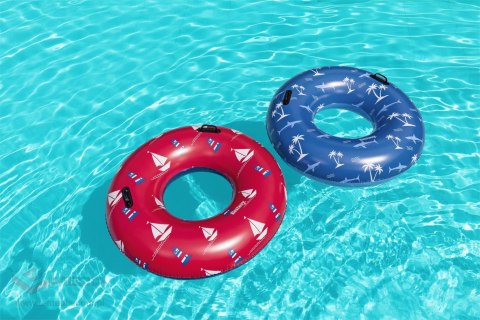 Kółko do pływania Rekiny niebieskie BESTWAY 119cm Winyl + 2 uchwyty