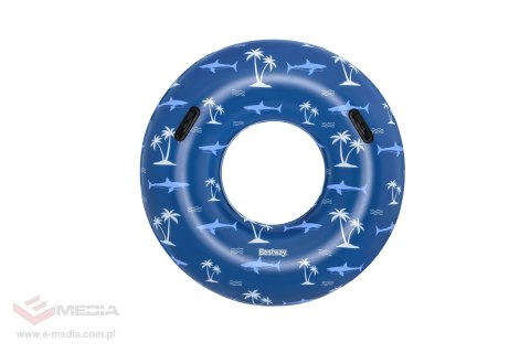 Kółko do pływania Rekiny niebieskie BESTWAY 119cm Winyl + 2 uchwyty