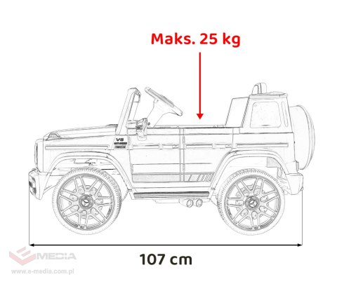 Mercedes AMG G63 dla dzieci Biały + Pilot