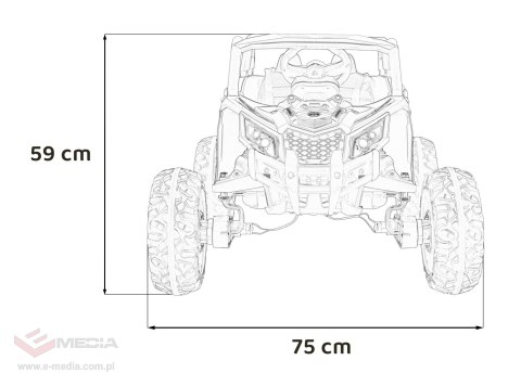 Pojazd Buggy ATV Defend 4x4 Pomarańczowy