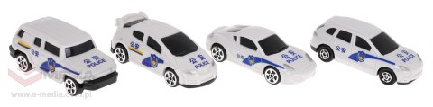 Interaktywny Jeździk 2w1 Policja Niebieska dla dzieci 3+ Dźwięki Światła + Parking policyjny + 4 Resoraki + Ruchome elementy