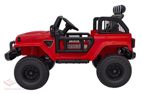Auto terenowe OFF-ROAD 3.0 dla dzieci Czerwony + Pilot + Wolny Start + Pasy + Audio LED