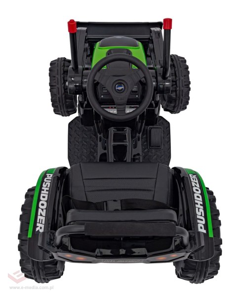 Koparka Traktor na akumulator dla dzieci Zielony + Ruchome Ramię Łyżka + Pilot + Wolny Start + Radio FM + LED