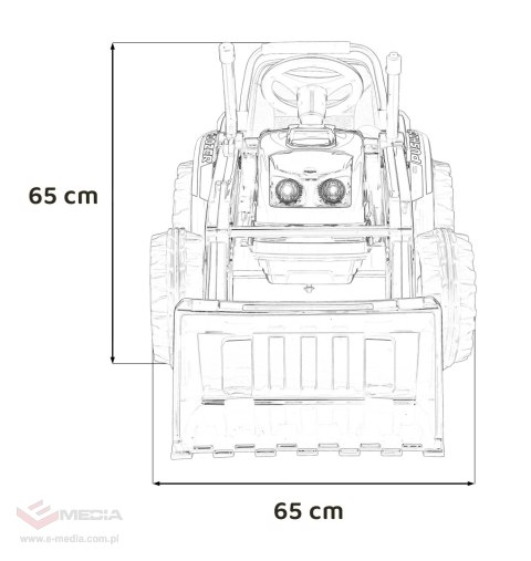 Koparka Traktor na akumulator dla dzieci Zielony + Ruchome Ramię Łyżka + Pilot + Wolny Start + Radio FM + LED