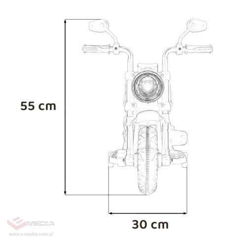 Motorek Chopper FASTER na akumulator dla dzieci Różowy + Radio FM + Panel audio + LED