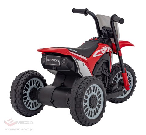 Motorek Cross Honda CRF 450R na akumulator dla dzieci Czerwony + 3 Koła + Gumowy Bieżnik + Klakson