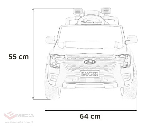 Pojazd Ford Ranger LIFT Czerwony Pickup
