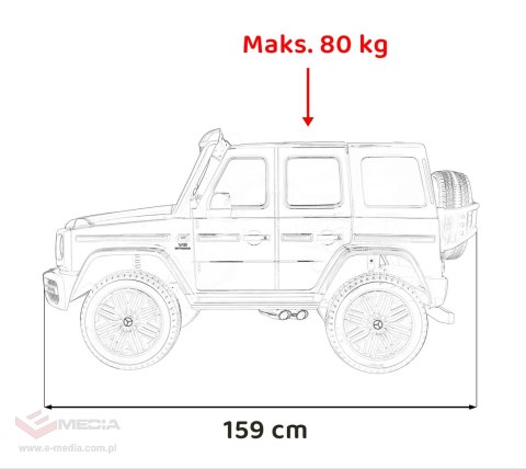 Pojazd Mercedes Benz G63 AMG XXL STRONG MP4 Czarny Pojazd Mercedes Benz G63 AMG XXL STRONG MP4 Czarny