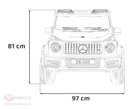 Pojazd Mercedes Benz G63 AMG XXL STRONG MP4 Czarny Pojazd Mercedes Benz G63 AMG XXL STRONG MP4 Czarny