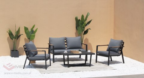 Meble Ogrodowe Aluminiowe Sofa + Dwa Fotele + Stolik Meble Ogrodowe Aluminiowe Sofa + Dwa Fotele + Stolik